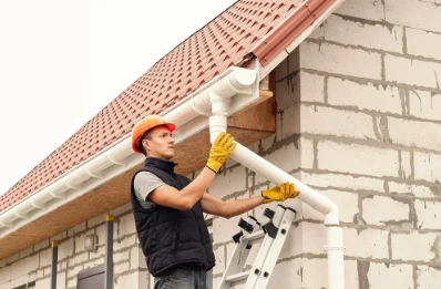 Pose et remplacement de gouttières à Fornex